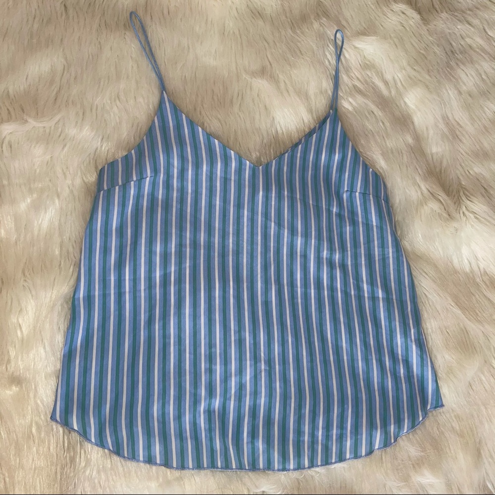 Striped V Neck Cami Top